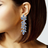 104274, MARQUISE CUBIC ZIRCONIA ACCENT CRYSTAL RHINESTONE DANGLE EARRING