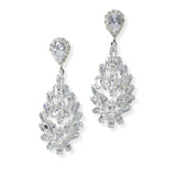 104284, MARQUISE CUBIC ZIRCONIA ACCENT CRYSTAL RHINESTONE DANGLE EARRING