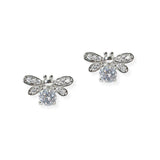 104289, BUMBLE BEE CUBIC ZIRCONIA STUD EARRING