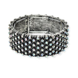 104346, WESTERN CRYSTAL RHINESTONE ACCENT STRETCH BRACELET