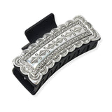 104355, WESTERN ENGRAVED RECTANGULAR GRANDE HAIR CLAW