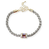 104412, 14K GOLD PLATED, BAGUETTE CUBIC ZIRCONIA DESIGNER INSPIRED BRACELET