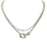 104415, 14K GOLD PLATED, CHAIN DESIGNER INSPIRED NECKLACE