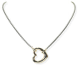 104443, 14K GOLD PLATED, CUTOUT HEART DESIGNER INSPIRED NECKLACE