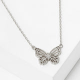 104463, GOLD DIPPED, "TILL YOU FLY" DAINTY BUTTERFLY NECKLACE