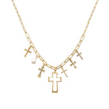 104471, CROSS MULTI CHARM NECKLACE