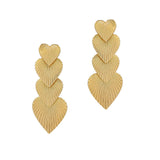 104485, TEXTURED HEART DROP METAL EARRING