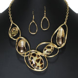 104489, OVAL CELLULOID ACETATE ACCENT ENAMEL NECKLACE