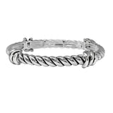 104521, KNOT ACCENT VINTAGE METAL STRETCH BRACELET