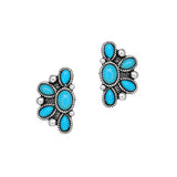 104541, WESTERN TURQUOISE STONE POST EARRING