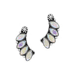 104542, WESTERN MARQUISE RHINESTONE ACCENT POST EARRING