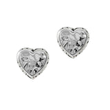 104551, HEART FILIGREE ACCENT CLIP ON EARRING
