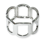 104554, CUTOUT GEOMETRIC METAL BANGLE BRACELET