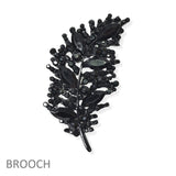 104569, LEAF RHINESTONE PIN BROOCH