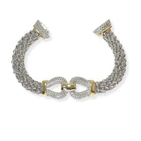 104609, INTERLOCKING DESIGNER INSPIRED MAGNETIC BRACELET