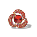104611, FLOWER CRYSTAL RHINESTONE STRETCH RING