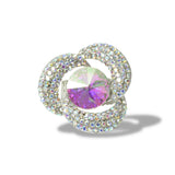 104611, FLOWER CRYSTAL RHINESTONE STRETCH RING
