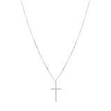 104622, CROSS CUBIC ZIRCONIA PENDANT NECKLACE