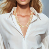 104623, PEARL WITH BEADED MULTI LAYERED NECKLACE