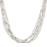 104623, PEARL WITH BEADED MULTI LAYERED NECKLACE