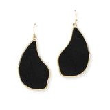 104640, SOFT SUEDE LEATHER GEOMETRIC DANGLE EARRING