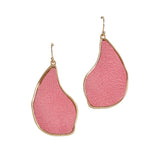 104640, SOFT SUEDE LEATHER GEOMETRIC DANGLE EARRING