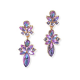104673, MULTI SHAPE RHINESTONE DANGLE EARRING