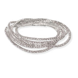 104683, CRYSTAL RHINESTONE MULTI LAYERED STRETCH BRACELET