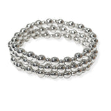 104685, BALL BEADED MULTI LAYERED STRETCH BRACELET