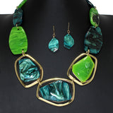 104715, GEOMETRIC CELLULOID ACETATE NECKLACE