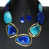 104715, GEOMETRIC CELLULOID ACETATE NECKLACE
