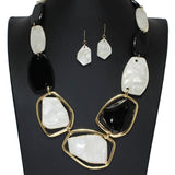 104715, GEOMETRIC CELLULOID ACETATE NECKLACE