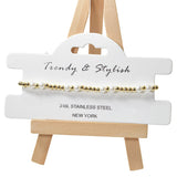 104723, PEARL STAINLESS STEEL BEADED STRETCH BRACELET