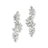 104761, LEAF BRANCH RHINESTONE DANGLE EARRING