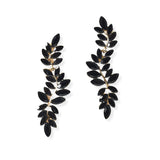 104761, LEAF BRANCH RHINESTONE DANGLE EARRING