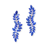 104761, LEAF BRANCH RHINESTONE DANGLE EARRING