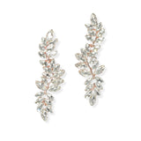 104761, LEAF BRANCH RHINESTONE DANGLE EARRING