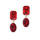 104775, GEOMETRIC RHINESTONE DANGLE EARRING