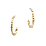 104795, PEARL WITH BEADED ROUND HOOP EARRING