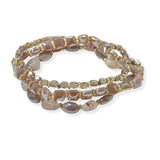 104809, RESIN BEADED MULTI LAYERED STRETCH BRACELET