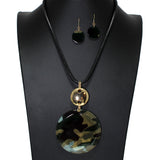 104836, GLITTER ROUND CELLULOID ACETATE NECKLACE