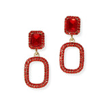 104851, GEOMETRIC CRYSTAL RHINESTONE DANGLE EARRING