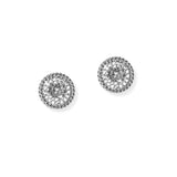 104853, ROUND CUBIC ZIRCONIA STUD EARRING