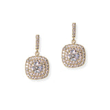 104861, GEOMETRIC CUBIC ZIRCONIA DANGLE EARRING
