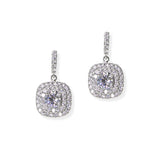 104861, GEOMETRIC CUBIC ZIRCONIA DANGLE EARRING