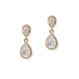 104862, TEARDROP CUBIC ZIRCONIA DANGLE EARRING