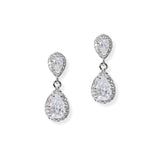104862, TEARDROP CUBIC ZIRCONIA DANGLE EARRING