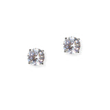 104864, 8MM ROUND CUBIC ZIRCONIA STUD EARRING