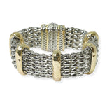 104923, 14K GOLD PLATED, HAMMERED METAL ACCENT DESIGNER INSPIRED MAGNETIC BRACELET