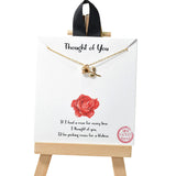 104960, GOLD DIPPED, "THOUGHT OF YOU" ROSE FLOWER NECKLACE